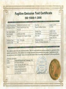 Fugitive Emission Test Certificate